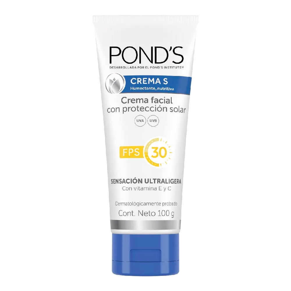 Crema Ponds Facial S Con Protección Solar Fps30 100GR | SuperBooM